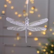 Snowflake Icicle Drop Ornaments Crystal Christmas Tree Transparent Decoration Pendant Christmas Home Decoration Navidad 2025