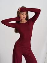 European & American Women's Knit Crew Neck Top & Wide Leg Pants Set - Solid Color Casual Loungewear S juoda