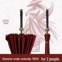 Shixun HC Didelis 24-šonkaulių Katana Skėtis - Bordo