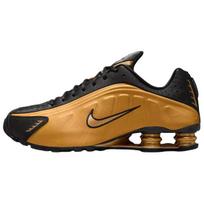 Nike Shox R4 Metalinis Auksas Unisex Sportbačiai Juodi HQ1988-700 41