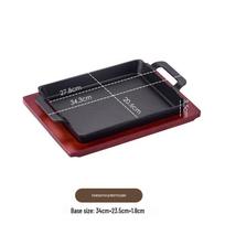 ZISIZ Cast Iron Teppanyaki & Grill Pan