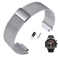 24*16mm Kilpelio galo nerūdijančio plieno laikrodžio apyrankė vyriškam TIMEX T2N720 T2N721 TW2R55500 laikrodžio dirželiui, sidabrinė juoda metalinė apyrankė 24mm-16mm