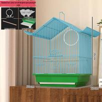 Compact Ornamental Metal Bird Cage for Peony, Pearl Finch, or Budgerigar Default Size 1