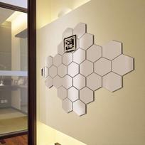 Self-Adhesive Hexagonal Acrylic Wall Mirror Tiles