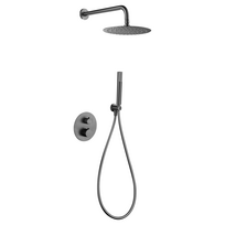 Imex Genova termostatinė potinkinė dušo sistema PVD grafito gunmetal spalvos