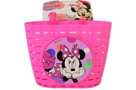 Plastikinis dviračio krepšelis Disney Minnie, rožinis, Roze