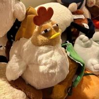 Quirky Cuckoo Chicken Plush Doll: Office Worker Handbag & Makeup Bag Office Worker Commute Bag