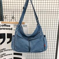 Džinsinis krepšys ant pečių krepšys Vintage Crossbody Bag tamsiai mėlyna spalva