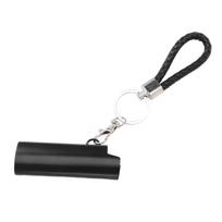 Lighter Holder Keychain with Spring Clip Retractable Metal Portable for Backpack Pocket Black juoda