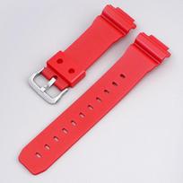 Dervinis sportinis dirželis Casio G-SHOCK DW-5600 GA-2100 GW-M5610 DW-6900 16mm Perlamutrinis TPU Vyrams Moterims Pakeičiamas apyrankės laikrodžio dirželis raudona
