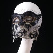 Halloween Gold Full Face Mask: Mysterious Singer Dance Veil for Adults