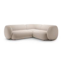 Smėlio spalvos kampinė sofa iš velveto (su dešiniuoju kampu/„L“ formos) Kate – Micadoni