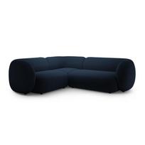 Mėlynos spalvos kampinė sofa iš velveto (su kairiuoju kampu/„L“ formos) Kate – Micadoni