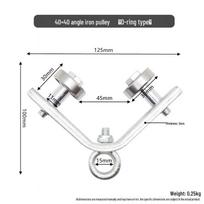 Greenhouse Watering Angle Iron Pulley with Eyelet Bearing Wheel Trolley