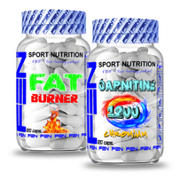 FEN Carnitine 1200 + FEN Fat Burner 2 x 120 kaps. - Riebalų degintojų rinkinys