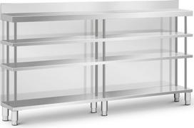 Royal Catering Maitinimo baro stalo stalviršis su apvadu 4 lentynos PELENAS 200 x 30 x 105 cm
