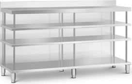 Royal Catering Maitinimo baro stalo stalviršis su apvadu 4 lentynos PELENAS 200 x 60 x 105 cm