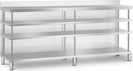 Royal Catering Maitinimo baro stalviršis su apvadu 4 lentynos PELENAS 250 x 60 x 105 cm