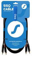 SSQ RCARCA2 SS-1432 Kabelis 2x RCA - 2x RCA 2 m Juoda
