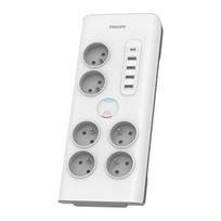 Philips SPN7060WA/60 viršįtampių ribotuvas su 6 AC išvestimis 2 m