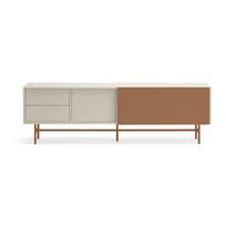 TV spintelė raudonos plytų spalvos/smėlio spalvos 180x56 cm Nube – Teulat