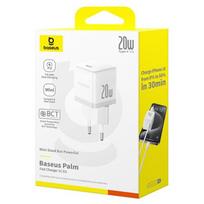 Baseus Palm 20W USB-C Sieninis Įkroviklis - Baltas