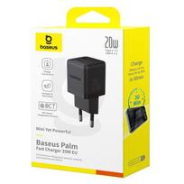 Baseus Palm 20W USB-C USB-A Sieninis Įkroviklis - Juodas