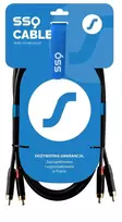SSQ RCARCA2 SS-1432 Kabelis 2x RCA - 2x RCA 2 m Juoda