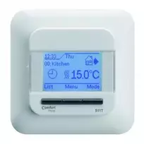 Elektra šildomų grindų termostatas Comfort Heat, C511T rėmeliui stačiakampiais kraštais