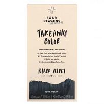 Four Reasons Original Takeaway Demi-Permanent Plaukų dažai, 1.0 Black Velvet