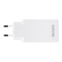 Įkroviklis DELTACO, 67 W, 2x USB-C PD, plonas, baltas / USBC-AC201 / 1903667