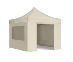 Sulankstoma pavėsinė Pop Up 3x3 m, su sienomis, Smėlio, X serijos, aliuminis