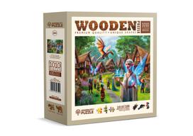 Medinė dėlionė, Fantazijų kaimas, woodencity, NB 0813-XL, Wooden puzzles