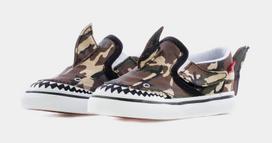Sportiniai batai berniukams Vans Slip-on Shark VN0A7Q4ZASB1, rudi, 26