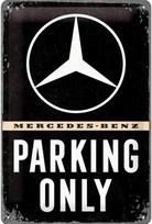 Nostalgic-art retro skardos ženklas - Mercedes-benz - Tik stovėjimui - Dovanos idėja automobilių aksesuarams, gerbėjams, metalinė plokštelė, vintažinis dizainas dekoravimui 20 x 30 cm