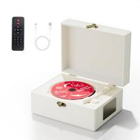 Įkraunamas CD grotuvas su „Bluetooth“ ir garsiakalbiais, balta