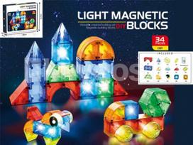 Šviečiančios magnetinės kaladėlės, 32 vnt.