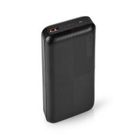 Nedis Powerbank | 20000 mAh | 2x 3.0 A | Anzahl der Ausgänge: 2 | Ausgangsanschluss: 1x USB-A / 1x USB-C™ | Eingangsverbindung: 1x Micro USB / 1x USB- (UPBKPD20000BK)