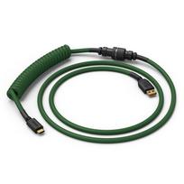 Coiled Cable Forest Green, USB-C to USB-A coiled cable - 1.37m, green