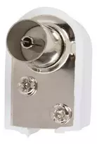 Qnect Antenna Jack Angled, White for TV/FM