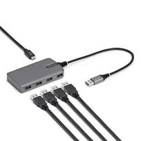 StarTech.com 4-Port USB-A Hub, 5Gbps, Bus Powered, USB-A to 4x USB-A Hub with USB-C Power Input, 1ft/30cm Host Cable, Portable Desktop/Laptop USB Hub