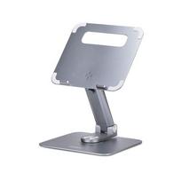 StarTech.com Telescopic Laptop Stand, 360° Swivel Base, Rotating Computer Riser for Desk, Adjustable Height and Tilt, Maximum Load 11lb/5kg, Aluminum Construction, Portable Design