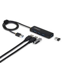 StarTech.com 4-Port USB-A Hub, 5Gbps, Bus Powered, USB-A to 4x USB-A Mini Hub, Extra Long 2ft/61cm Host Cable, PCR Plastic, Portable Desktop/Laptop USB Hub