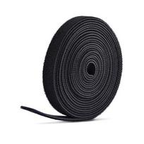 StarTech.com 75ft (22.8m) Hook and Loop Roll, 0.5 inch wide, black, cut-to-size reusable cable ties, fastener tape, adjustable fabric wraps, bulk roll