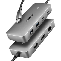 AXAGON USB-C 10Gbps DUAL 4K DISPLAY 7in1 hub | HMC-CUB83X2|HMC-CUB83X2
