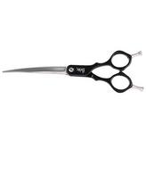 Yento Sparkle lenktos kirpimo žirklės, juodos, 6.5", 16.5 cm