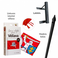 SMART vėliavos komplektas antracito spalvos Vytis