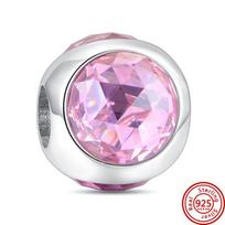Spalvingas Murano stiklo karoliukas Gėlė Širdis Burbulas Lapai Pakabukas Tinka Apyrankei 100 % 925 Sterlingų Sidabras Moterų Papuošalai white