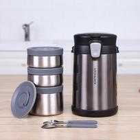 LocknLock Portable 3-Layer Stainless Steel Insulated Lunch Box