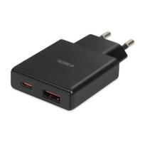 iBOX C-43 SLIM PD30W USB A+C Įkroviklis, Juodas